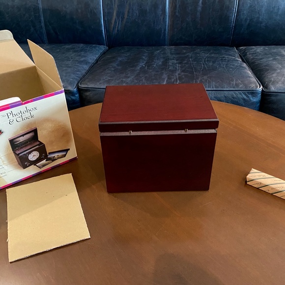 Vintage Wooden Photo Keepsake Box with Clock, Golf Themed (unused/unopened) - Picture 12 of 13